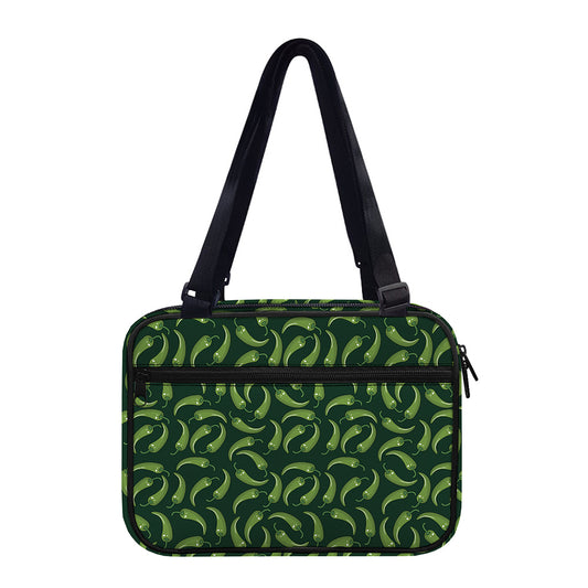 Green Chili Peppers Pattern Print Double Strap Bible Bag