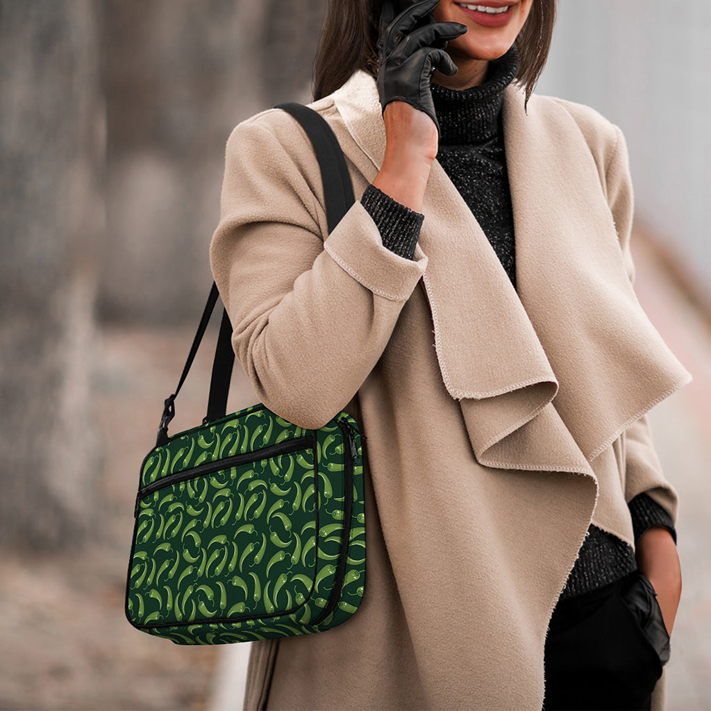 Green Chili Peppers Pattern Print Double Strap Bible Bag