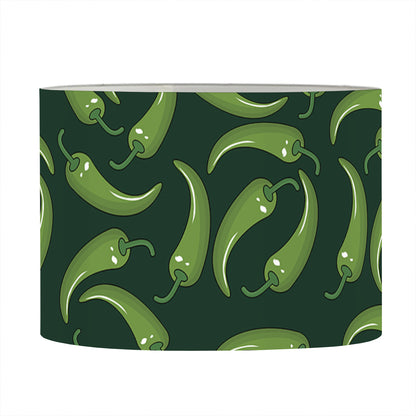 Green Chili Peppers Pattern Print Drum Lamp Shade
