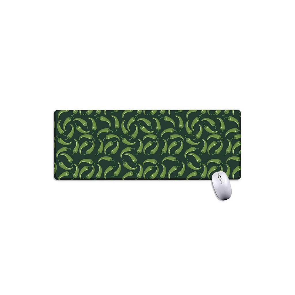 Green Chili Peppers Pattern Print Extended Mouse Pad