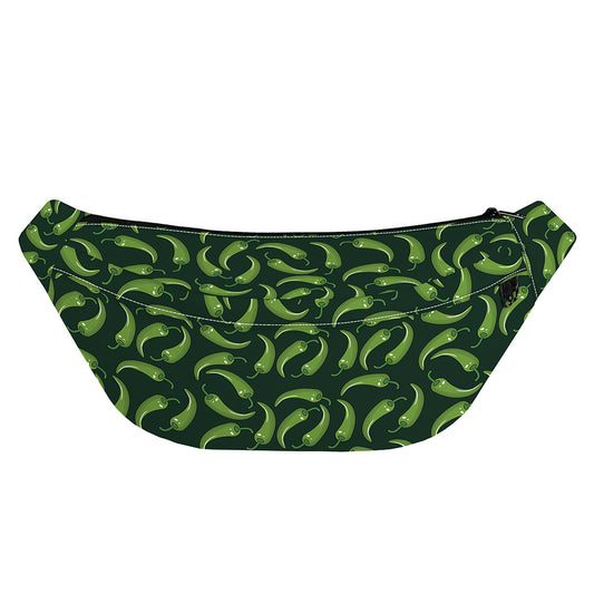Green Chili Peppers Pattern Print Fanny Pack