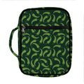 Green Chili Peppers Pattern Print Front Pocket Bible Bag