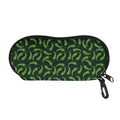 Green Chili Peppers Pattern Print Glasses Case