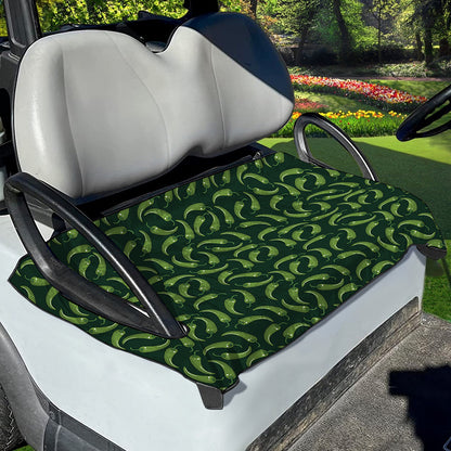 Green Chili Peppers Pattern Print Golf Cart Seat Cover