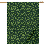 Green Chili Peppers Pattern Print House Flag