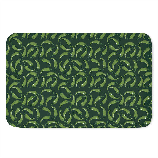 Green Chili Peppers Pattern Print Indoor Door Mat
