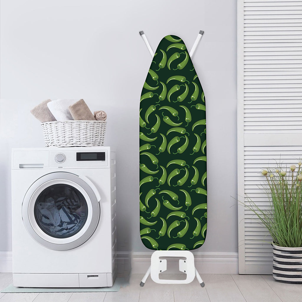 Green Chili Peppers Pattern Print Ironing Board Cover