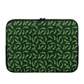 Green Chili Peppers Pattern Print Laptop Sleeve