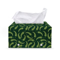Green Chili Peppers Pattern Print Leather Tissue Box Cover