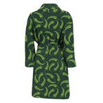 Green Chili Peppers Pattern Print Men's Bathrobe