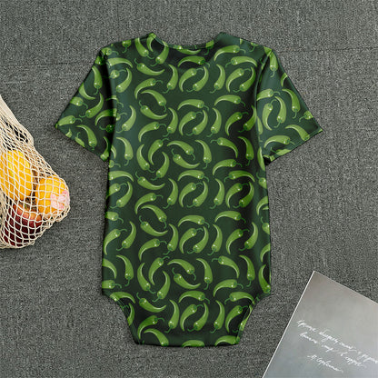 Green Chili Peppers Pattern Print Men's Bodysuit
