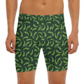 Green Chili Peppers Pattern Print Men's Long Boxer Briefs
