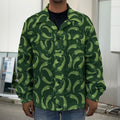 Green Chili Peppers Pattern Print Men's Shirt Jacket