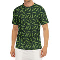 Green Chili Peppers Pattern Print Men's Short Sleeve Rash Guard