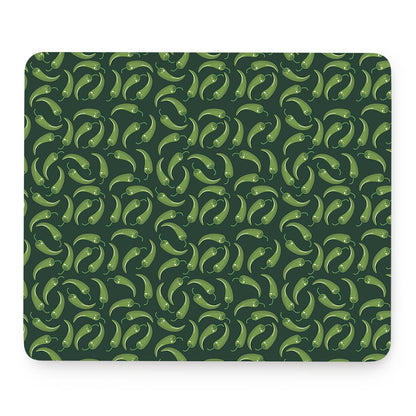 Green Chili Peppers Pattern Print Mouse Pad
