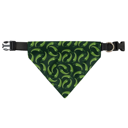 Green Chili Peppers Pattern Print Over The Collar Dog Bandana