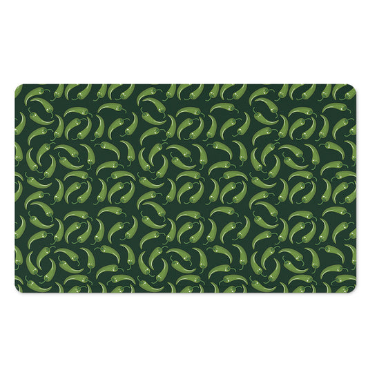 Green Chili Peppers Pattern Print Polyester Doormat