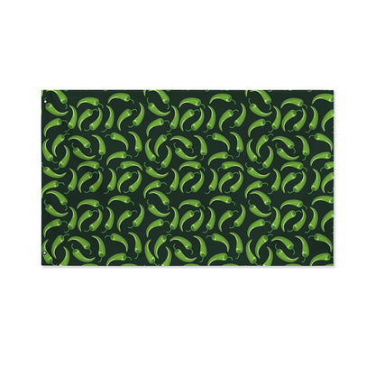 Green Chili Peppers Pattern Print Polyester Flag