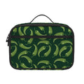 Green Chili Peppers Pattern Print Portable Lunch Bag