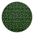 Green Chili Peppers Pattern Print Round Blanket