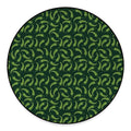 Green Chili Peppers Pattern Print Round Floor Mat