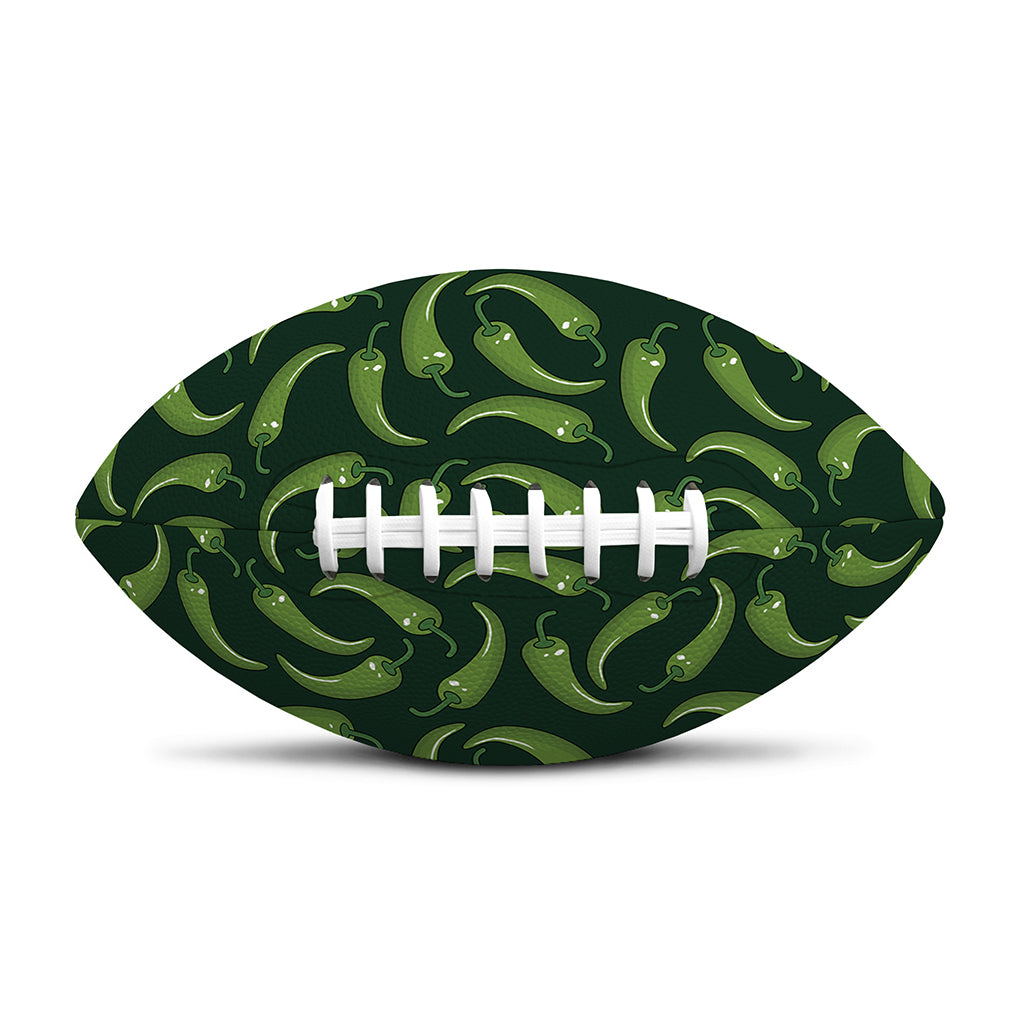 Green Chili Peppers Pattern Print Rugby Ball