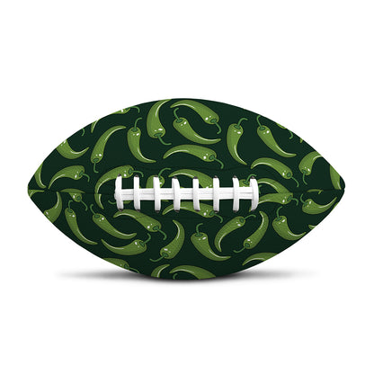 Green Chili Peppers Pattern Print Rugby Ball