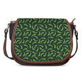 Green Chili Peppers Pattern Print Saddle Bag
