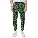 Green Chili Peppers Pattern Print Scuba Joggers