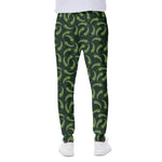 Green Chili Peppers Pattern Print Scuba Joggers
