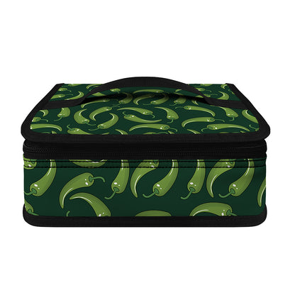 Green Chili Peppers Pattern Print Small Lunch Bag