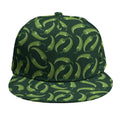 Green Chili Peppers Pattern Print Snapback Cap