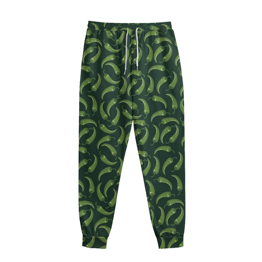 Green Chili Peppers Pattern Print Sweatpants