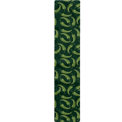 Green Chili Peppers Pattern Print Table Runner