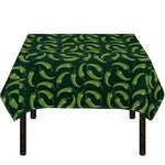 Green Chili Peppers Pattern Print Tablecloth