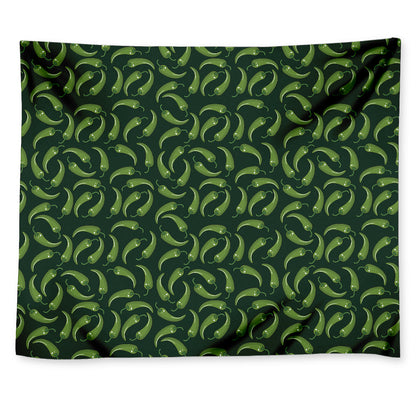 Green Chili Peppers Pattern Print Tapestry