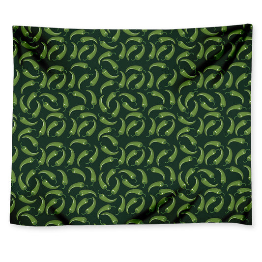 Green Chili Peppers Pattern Print Tapestry