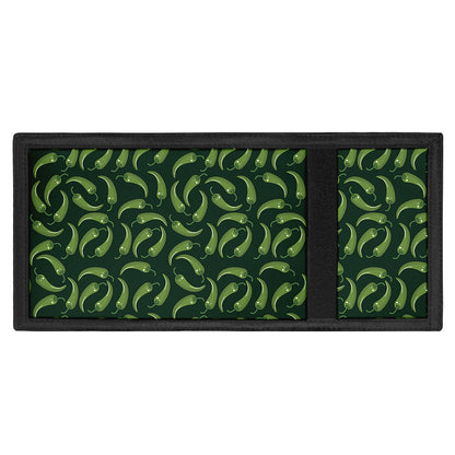 Green Chili Peppers Pattern Print Trifold Wallet
