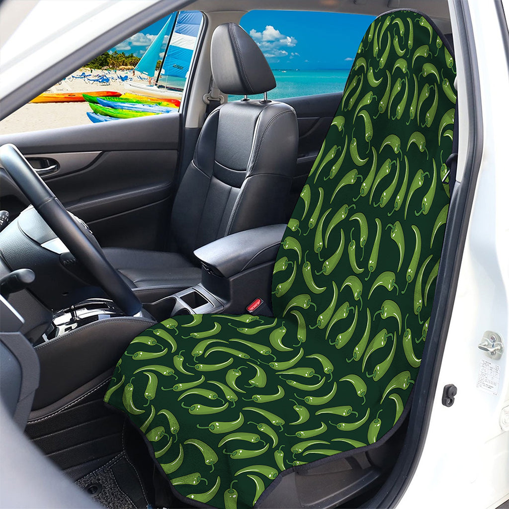 Green Chili Peppers Pattern Print Waterproof Car Seat Cover