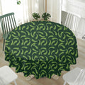 Green Chili Peppers Pattern Print Waterproof Round Tablecloth