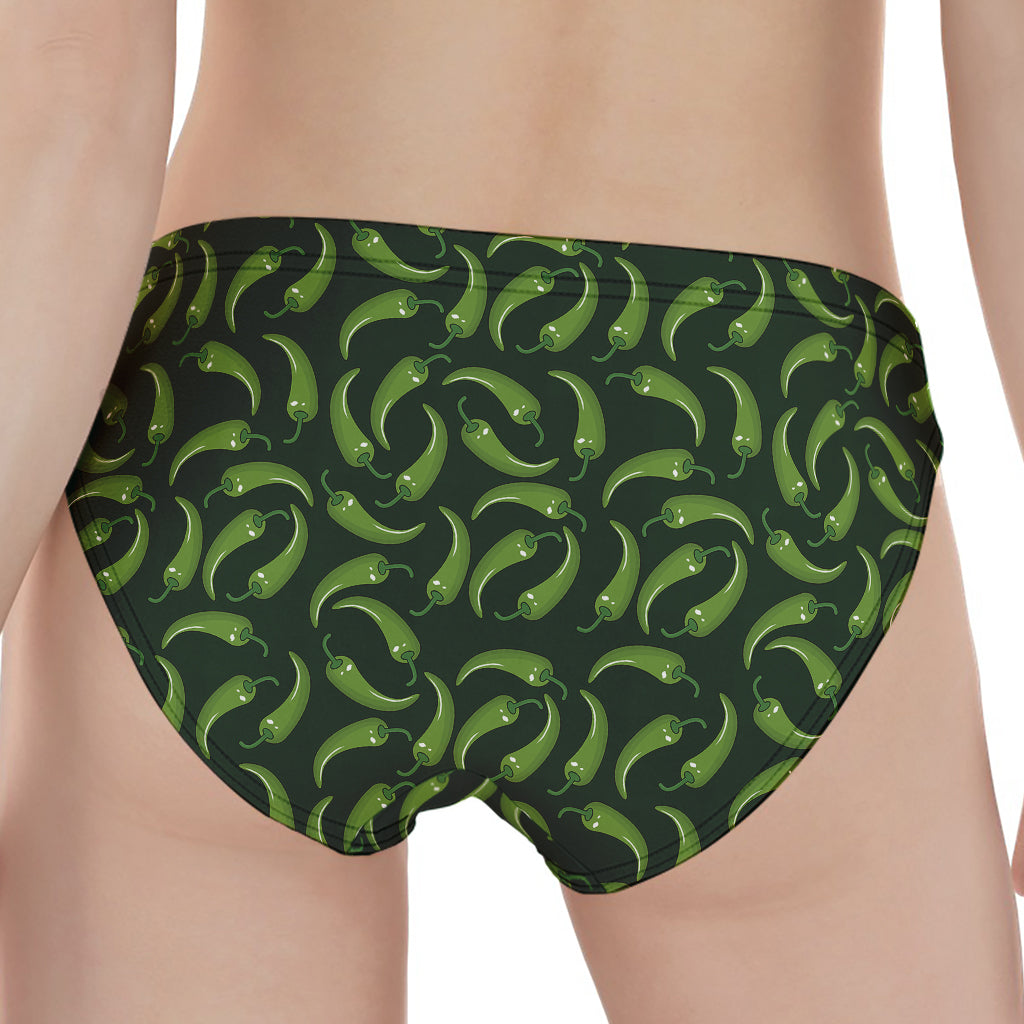 Green Chili Peppers Pattern Print Women's Panties
