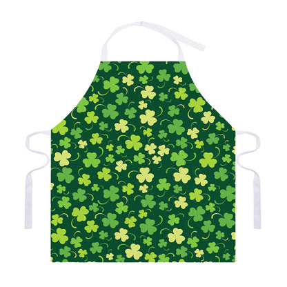 Green Clover Saint Patrick's Day Print Adjustable Apron