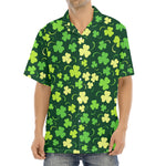 Green Clover Saint Patrick's Day Print Aloha Shirt