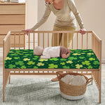 Green Clover Saint Patrick's Day Print Baby Crib Sheet