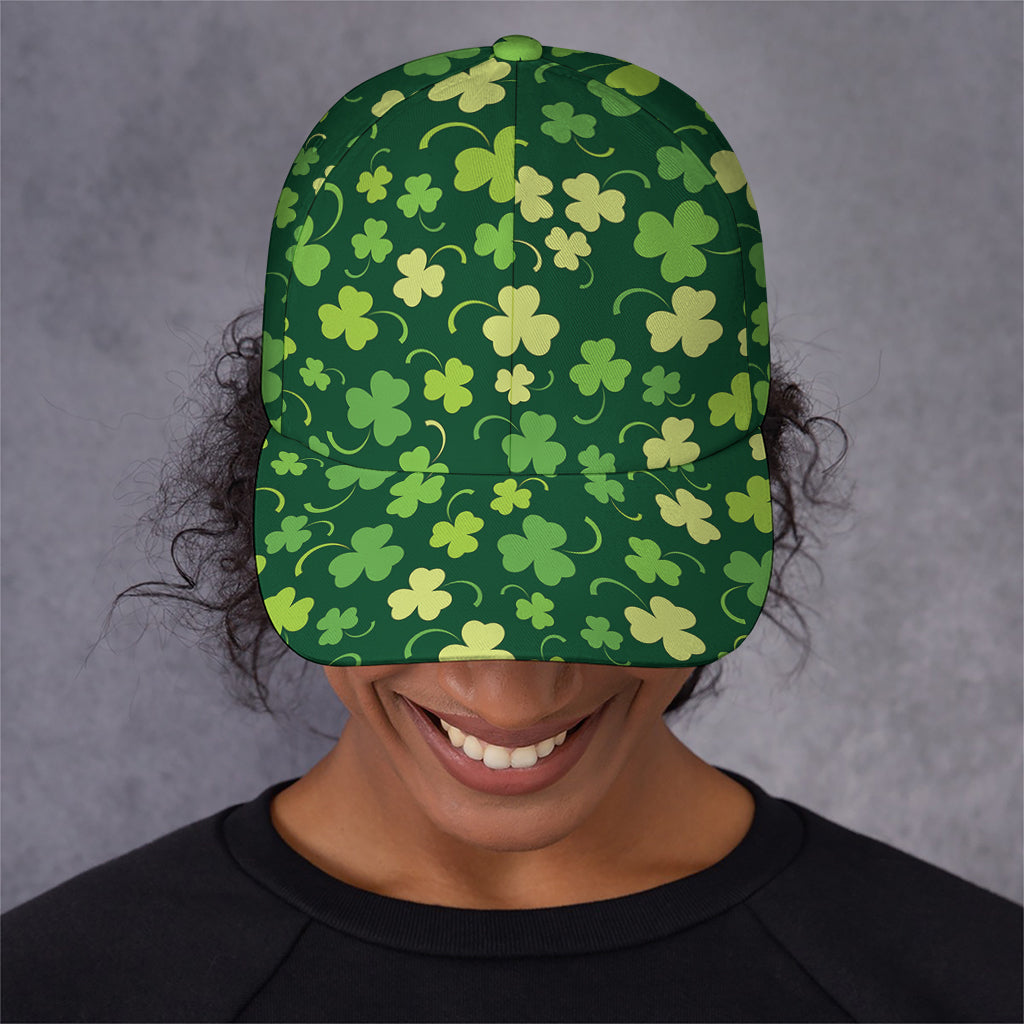 Green Clover Saint Patrick's Day Print Baseball Cap