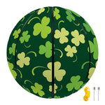 Green Clover Saint Patrick's Day Print Basketball