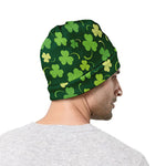 Green Clover Saint Patrick's Day Print Beanie
