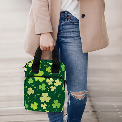 Green Clover Saint Patrick's Day Print Bible Tote Bag
