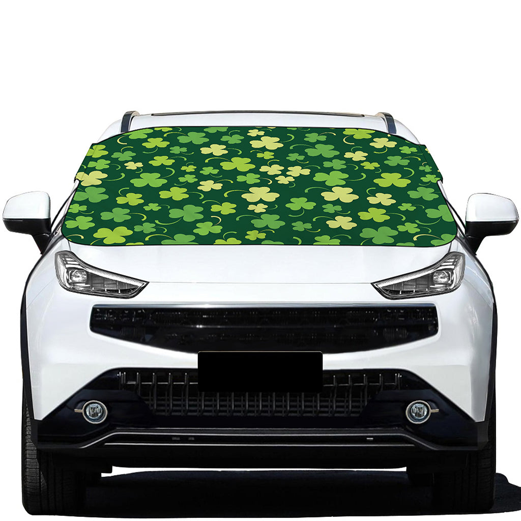 Green Clover Saint Patrick's Day Print Car Windshield Snow Cover