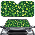 Green Clover Saint Patrick's Day Print Car Windshield Sun Shade
